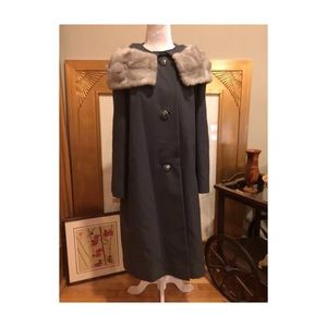 Vintage MOD 60s Swing Coat Fur Collar - Youthcraft